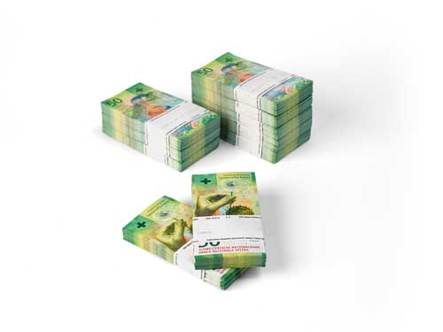 Design of the new 50 Swiss Francs Banknote