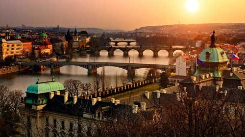 Vista de la ciudad de Praga, República Checa