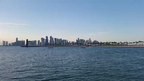 Vista de la ciudad de Doha, Qatar
