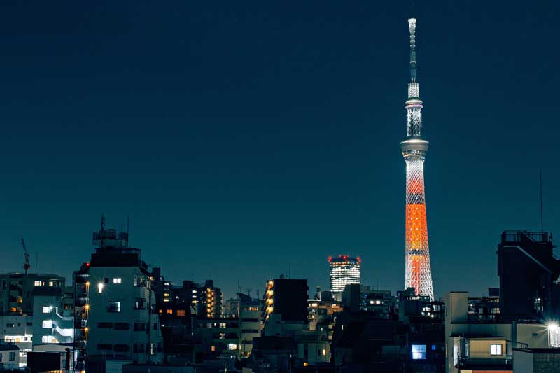 Torre Skytree por la noche