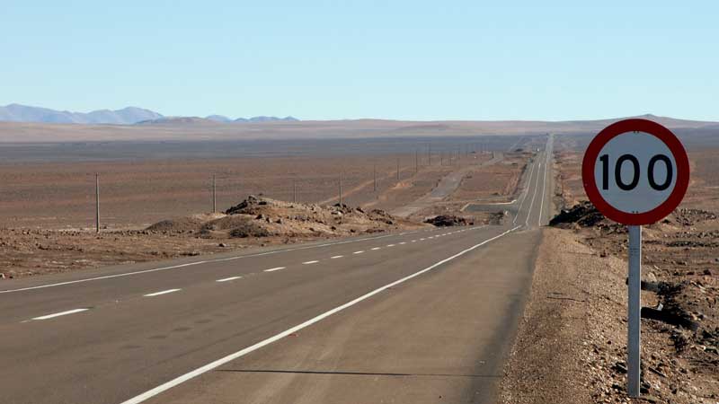Panamerican Highway in Chile