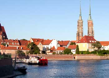 Cathedral Island in Wroclaw, Poland