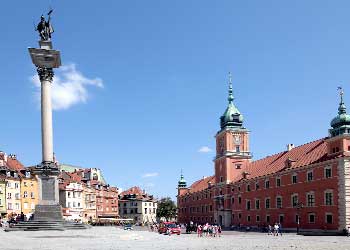 Royal Castle Square in Warsaw, Poland