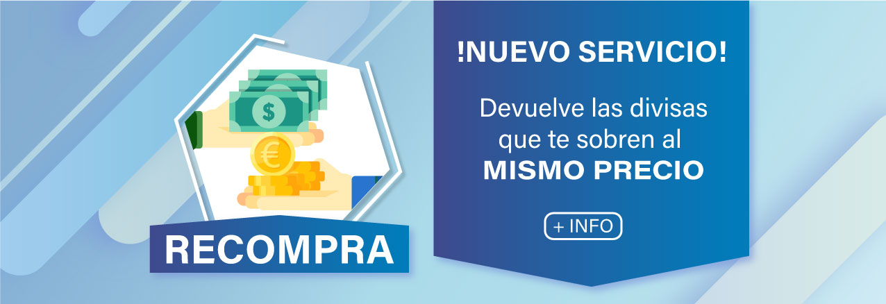 Servicio de recompra de divisas en Eurochange