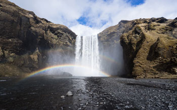 Cascada Skógafoss, Islandia
