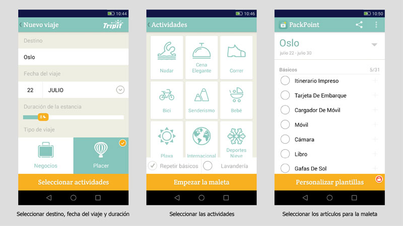 Prepara tu maleta con Pack Point